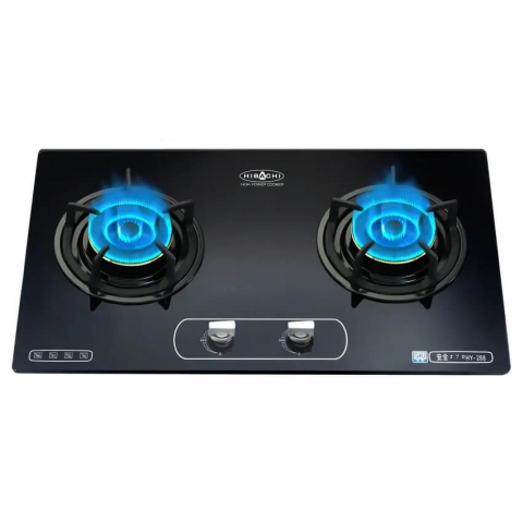【Discontinued】Hibachi HY-288S-TG 75cm 6000W Built-in Dual Zone Town Gas Hob