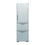 Hitachi R-SG32KPH-GSB 269L 3 Door Refrigerator (Glass Silver, Body side black)