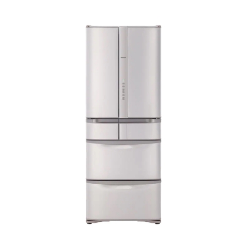 【Discontinued】Hitachi R-SF48GH 360L 6-Door Refrigerator (Stainless Champagne)