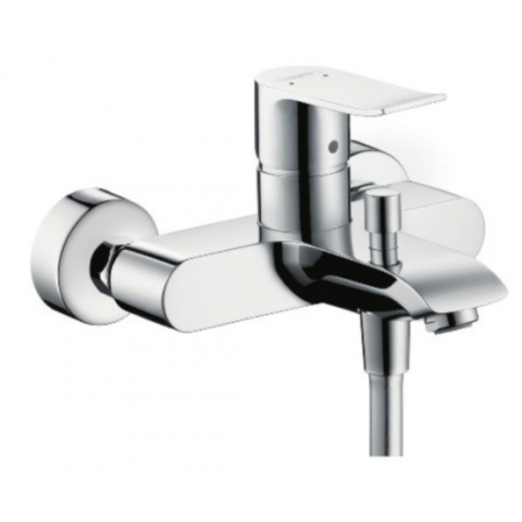 Hansgrohe 31480000 Metris Single lever bath mixer for exposed installation (Mirror Steel)