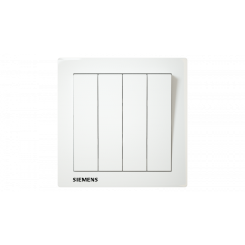 Siemens 西門子 5TA13413PC01 10AX 四位單控開關掣 (白)