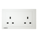 Siemens 5UB13213PC01 13A Twin Gang Un Switched Socket (white)