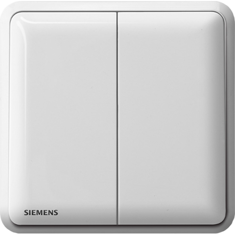 Siemens 西門子 5TA01213PC01 10AX 雙位單控開關掣 (白色)