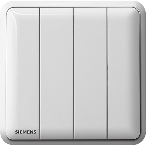 Siemens 西門子 5TA01413PC01 10AX 四位單控開關掣 (白色)