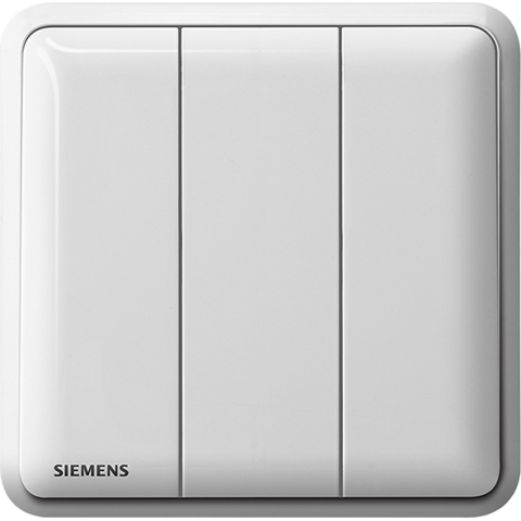 Siemens 西門子 5TA01333PC01 10AX 三位雙控開關掣 (白)