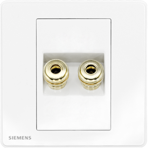 Siemens 西門子 5UH81813PC01 雙接線音響插座(白)