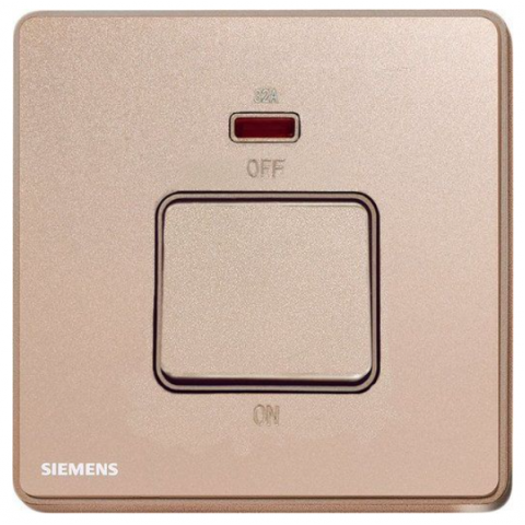 Siemens 西門子 5TA81623PC04 32A 單位雙極開關 (帶霓虹燈指示器) (玫瑰金色)