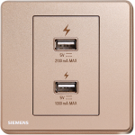 Siemens 西門子 5UH81871PC04 雙USB 智能充電插座 (玫瑰金色)