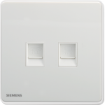 Siemens 西門子 5UH81753PC01 RJ11電話插座 + RJ45 CAT6類 電腦插座 (白色)