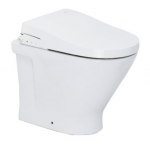 Roca 804038005+3470N7 The Gap Round Rimless Wall mounted floor toilet with electronic toilet board set