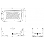 TOTO PJY1886HPWMNE 1800mm 獨立式浴缸