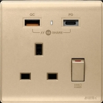 M2K PD105APC4-CG PD/QC 單蘇 4A USB 電掣插座 (金色)