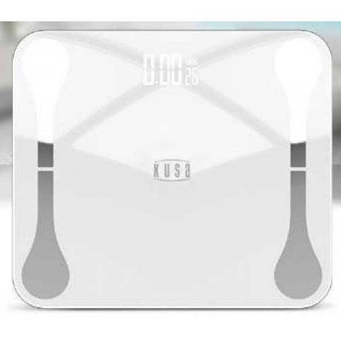 Kusa WS-100-WH High-precision Digital Smart Weight and Fat Scale (with APP) (White)