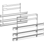 Bosch HEZ638D30 Full extension rails, 3-level 不銹鋼