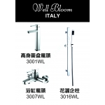Well Bloom Italy 300WL2 Stainless Steel Brushed Faucet Set