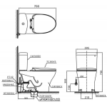 TOTO C769E/S769DRE 分體旋轉式沖水座廁連油壓廁板