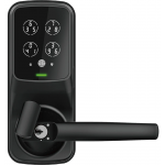 Lockly PGD628F-MB Secure Plus PIN Genie™ 專利防偷窺按鍵+3D指紋+藍牙+鎖匙 智能斜舌鎖 (啞黑色)