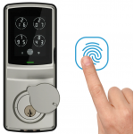 Lockly PGD728F-SG Secure Plus PIN Genie™ 專利防偷窺按鍵+3D指紋+藍牙+鎖匙 智能平頭鎖 (緞面鎳色)