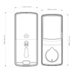 Lockly PGD728F-MB Secure Plus PIN Genie™ Patent Anti-peeping Button + 3d Fingerprint + Bluetooth + Key Smart Deadbolt Lock (Matte Black)