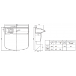 Kohler K-21915T-1-0 Family Care Semi-recessed Lavatory