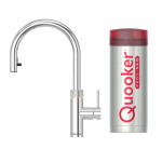 Quooker 3XCHR Flex Kitchen Water Tap with Hose + PRO3 Boiling Water Tank (Polished Chrome)