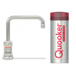 Quooker 3CNSCHR Classic Nordic Square Kitchen Water Tap + PRO3 Boiling Water Tank (Polished Chrome)