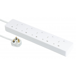 Schneider Electric 13A 5 Gang Individual Switched Extension Socket with LED (TSH35_3_WE_C5)