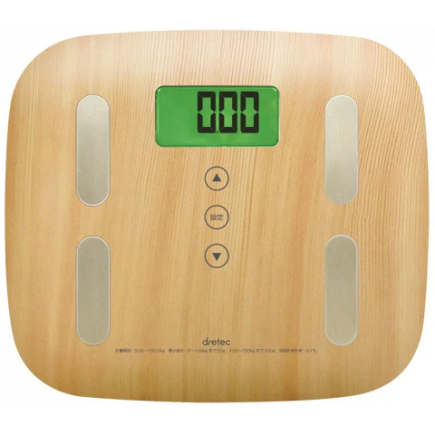 Dretec BS-244NW Weight and Body Composition Analyzer (Natural wood)