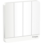 Schneider Electric AvatarOn 16AX 4 Gang 1 Way Switch with LED (White) (E8334L1LED_WE_C5)