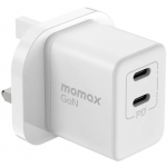 Momax UM32UKW One Plug GaN 35W 雙輸出迷你充電器 (白色)