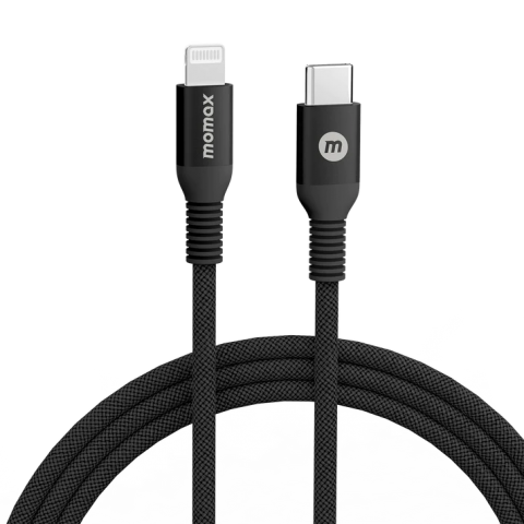 Momax DL51D Elite Link Lightning to USB-C 1.2m 充電線 (黑色)