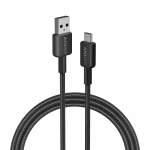 Anker 322 USB-A - USB-C Braided Nylon Charging Cable (1.8m) (Black)