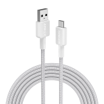 Anker 322 USB-A - USB-C Braided Nylon Charging Cable (3m) (White)