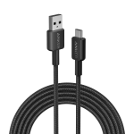 Anker 322 USB-A - USB-C Braided Nylon Charging Cable (3m) (Black)