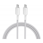Anker 322 USB-C - USB-C Braided Nylon Charging Cable (1.8m) (White)