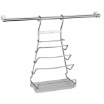 Goboss D1003 230x130x390mm Lid Rack with Tray (Stainless Steel)