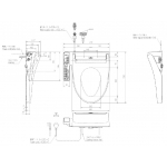 TOTO 94523410 分體式自由咀座廁連電子廁板套裝