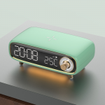 Amoovars DREAMCLOX 5-In-1 Bluetooth Speaker, Wireless Charger, Night Light ,Alarm ClockClock, Tempreture Display (Green)