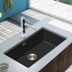 Apell COM40CF Ferrara Plus Black Creamic Stainless Steel Sink