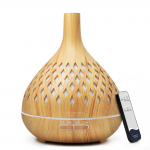 Asakuki AAD1LK4RYY1HK00 Openwork Vase Essential Oil Diffuser (Light Wood)