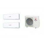 Mitsubishi Heavy 1.0HP+2.0HP 1 to 2  Inverter Heat-Pump Wall Mounted Multi-Split Air Conditioner (SRK25ZSW+SRK50ZSW/SCM71ZMS1)