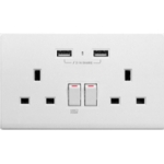 M2K AP202AL4-W 4.2A Dual USB Charging Panel (Wallpaper Pattern Series) (White)