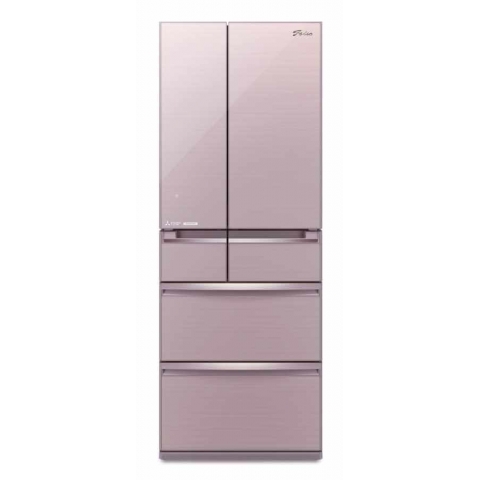 【Discontinued】Mitsubishi MR-WX61Z-P-H 485L Multi-door Refrigerator (Glass Rose Pink)