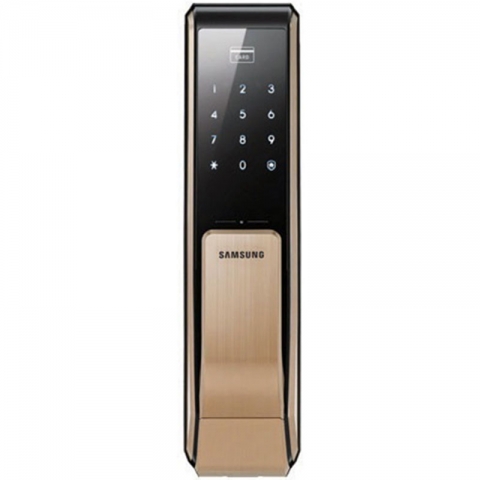 【已停產】Samsung 三星 SAM-SHSP717LMGEN 密碼/ 感應卡 智能電子門鎖 (金色)