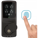 Lockly PGD728F-VB Secure Plus PIN Genie™ 專利防偷窺按鍵+3D指紋+藍牙+鎖匙 智能平頭鎖 (威尼斯古銅色)