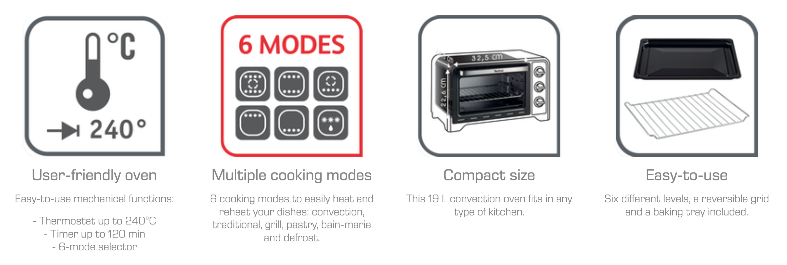 Tefal OF4448 19L Free-standing Mini Oven