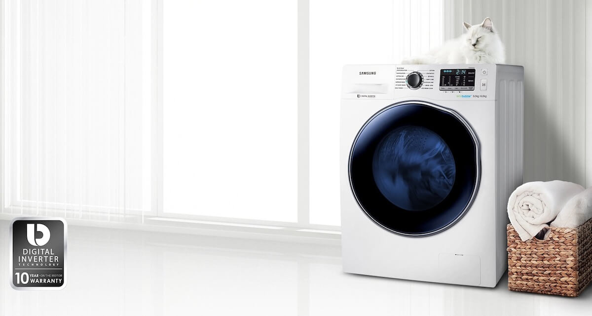 【Discontinued】Samsung WD70J5410AW 7kg/5kg 1400pm Washer Dryer